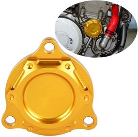 img 4 attached to NICECNC Gold Engine Oil Filter Cover Cap Plug Powerful Magnet Embedded Compatible With Suzuki DRZ400