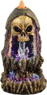 💀 geode skull back flow incense burner with led - 6.5-inch логотип