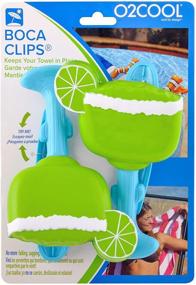 img 3 attached to 🍹 O2COOL Margarita BocaClips: Set of 2 Portable Towel Holders for Beach, Pool, or Patio - Secure Beach Towel Clips in Assorted Styles