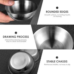 img 2 attached to 🍽️ Hemoton Stainless Seasoning Dipping Appetizer: Elevate Your Taste Buds with Stainless Steel Flair