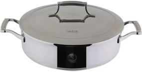 img 4 attached to 🍳 SAVEUR SELECTS Tri-ply Stainless Steel 5-Quart Sauteuse: Induction-Ready, Dishwasher Safe - Voyage Series