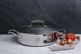 img 3 attached to 🍳 SAVEUR SELECTS Tri-ply Stainless Steel 5-Quart Sauteuse: Induction-Ready, Dishwasher Safe - Voyage Series