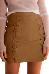 img 4 attached to 👗 Meyeeka Womens Bodycon Pencil Skirt - Stylish and Flattering Women's Clothing
