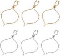 📿 unicraftale 10-5/8in stainless steel slider bracelet: adjustable, hypoallergenic chain for diy jewelry making - pack of 10 logo