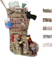 🎅 us military tactical christmas stockings with molle gear webbing - durable christmas ornaments for family decorations - usmc multicam (1 pack) logo