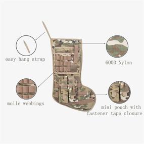 img 2 attached to 🎅 US Military Tactical Christmas Stockings with MOLLE Gear Webbing - Durable Christmas Ornaments for Family Decorations - USMC Multicam (1 Pack)