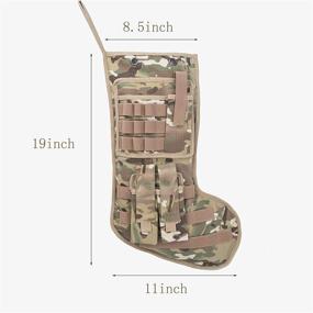 img 1 attached to 🎅 US Military Tactical Christmas Stockings with MOLLE Gear Webbing - Durable Christmas Ornaments for Family Decorations - USMC Multicam (1 Pack)