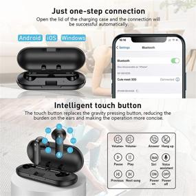 img 2 attached to Eppfun Настоящие беспроводные наушники: Bluetooth 5.2, Qualcomm AptX-HD, CVC 8.0, HiFi Stereo, микрофон - iOS и Android