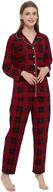 heartnice flannel pajamas lightweight red black women's clothing for lingerie, sleep & lounge logo