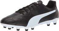 puma monarch fg white black men's shoes logo