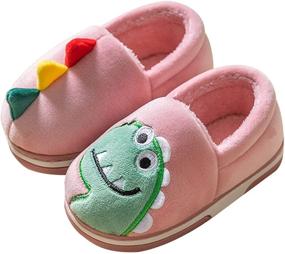 img 4 attached to 🦕 Dino-inspired YUKTOPA Slippers: Non-slip Boys' Shoes for Cozy Bedroom Adventures