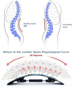 img 3 attached to 🧲 Регулируемый разгрузчик спины с магнитной акупрессурой для растяжки позвоночника, облегчения боли в пояснице, лечения радикулита, грыжи диска, сколиоза - Спайн Дек Бэк Крекер