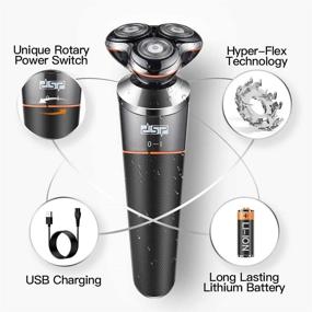 img 2 attached to 💦 DSP Electric Razor: The Ultimate Waterproof Grooming Kit for Men with Cordless Shaving, Nose Hair Trimming, USB Rechargeability