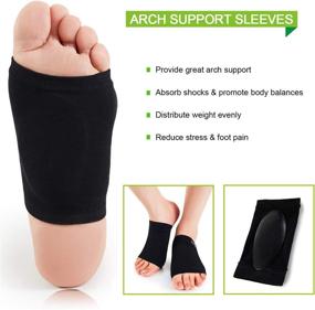 img 1 attached to 🌱 12pcs Plantar Fasciitis Arch Support Kit Bundle-Cushioned Arch Sleeves, Braces, Silicone Supports & Free Insoles-Efficient Pain Relief & Long-lasting Comfort-Perfect Sizes for Men & Women