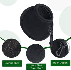 img 2 attached to 🏌️ Sumind Portable Golf Ball Pouch: Effective Golf Ball Cleaner Pocket with Clip for Convenient Cleaning and Easy Ball Transport, Black (4 Pieces)