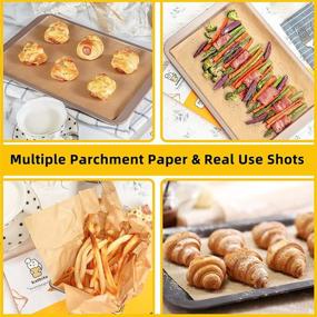 img 1 attached to Katbite 200Pcs 12x16 In Unbleached Parchment Paper Sheets for Baking, Precut Heavy Duty Baking Paper, Half Sheet Baking Sheets for Cookies, Cooking, Air Fryer, Oven