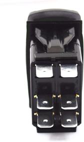 img 1 attached to 🧼 Enhanced Laser Windshield Wiper and Washer Rocker Switch: 7 Pin with LED Light, Perfect for Car Marine Boat RV Vehicle Trailer Yacht