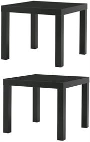 img 1 attached to 2 Pack Ikea Lack Black End Side Table