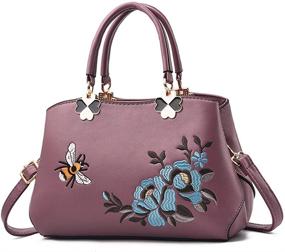 img 4 attached to ELDA Crossbody Embroidery Handbags Shoulder Women's Handbags & Wallets