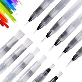 img 4 attached to 🎨 UPINS 12-Piece Set: Watercolor Painting Markers for Vibrant Artwork