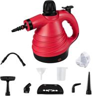 🧼 goplus multipurpose steam cleaner: the ultimate handheld pressurized solution for kitchen, bathroom, windows, auto, floors & more (red) - includes 9-piece accessory set! logo