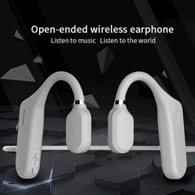 img 1 attached to 🎧 Идеальные беспроводные спортивные наушники с открытыми ушами: Bluetooth 5.0, водонепроницаемые и против пота, включен микрофон - идеально подходят для спорта, бега, бега, велоспорта, походов, в помещении и на улице