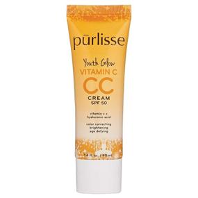 img 4 attached to 🌟 purlisse Youth Glow CC Cream SPF 50 with Vitamin C: Cruelty-Free & Clean, Paraben & Sulfate-Free, Hydrates with Hyaluronic Acid, Full Coverage, Light Medium 1.4oz
