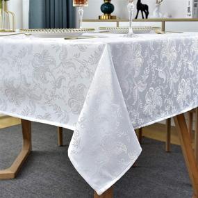 img 4 attached to 🌟 Premium Quality SASTYBALE Polyester Resistant Rectangle Tablecloth: Durable & Stylish
