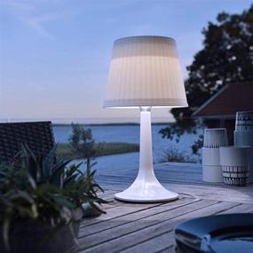 img 4 attached to 🌞 Outdoor Indoor LED Solar Table Lamp, White Night Lights for Garden Patio, Auto ON/Off, 2 Lighting Modes (Pure White)