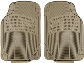 img 3 attached to 🌦️ FH Group F11306BEIGE Beige All-Weather Floor Mats 3pc Full Set - Tan, Heavy Duty & Trimmable