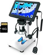 🔬 cocold 7" lcd digital usb microscope: 16gb sd card, 1200x magnification, 12mp camera, 1080p video recorder for circuit board repair, soldering, pcb coin - windows/mac os supported logo