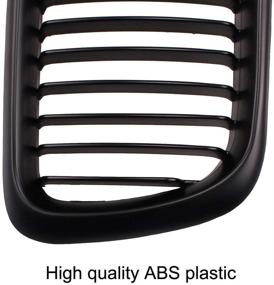 img 1 attached to 🚗 Matte Black Sport Grille Front Grilles for BMW E36 3 Series 318i 320 323i 328 M3 1997-1999, Heart Horse Car Kidney Grille