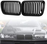 🚗 matte black sport grille front grilles for bmw e36 3 series 318i 320 323i 328 m3 1997-1999, heart horse car kidney grille logo