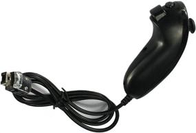 img 1 attached to SREEGA Built in Motion Plus Remote Controller and Nunchuck for Wii/Wii U - Black Silicone Case Included