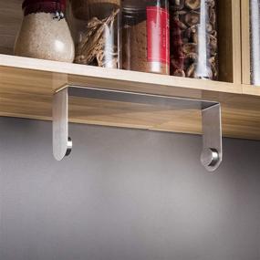 img 1 attached to 🧻 YIGII Paper Towel Holder Under Cabinet - Easy-to-Install Self Adhesive Rack for Kitchen - Premium SUS-304 Stainless Steel Build