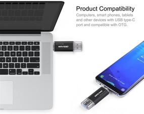 img 3 attached to 💾 Флеш-накопитель USB-C высокой скорости - Двойной флеш-диск DISAIN (64 ГБ, черный) с подключением USB-A 3.0/USB-C Type-C