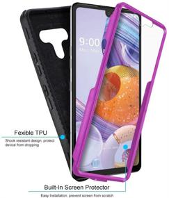 img 2 attached to 📱 COVRWARE Aegis Series: LG Stylo 6 Case with Built-in Screen Protector, Heavy-Duty Full-Body Rugged Holster Cover with Belt Clip, Kickstand, and Swivel - Magenta