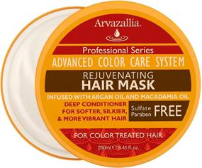 img 4 attached to 🌿 Arvazallia Rejuvenating Hair Mask and Deep Conditioner for Color Treated Hair - Sulfate Free, Paraben Free, with Argan Oil and Macadamia Oil