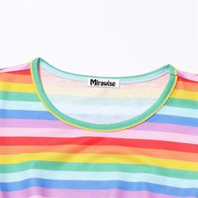 img 2 attached to Sleeve Summer Cotton T Shirts Rainbow Girls' Clothing