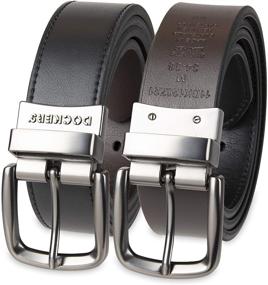 img 4 attached to Stylish & Versatile: Dockers Feather Reversible Men's Belt Accessories in Black & Brown