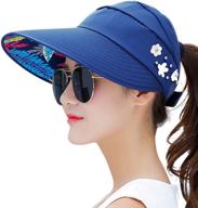 👒 hindawi women's wide brim sun hat with uv protection - stylish & packable floppy beach cap логотип