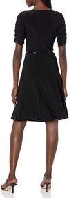 img 1 attached to 👗 Attractive Belted Skater Dress for Plus-Size Women: Star Vixen's Stylish Choice