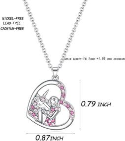 img 3 attached to Necklace Unicorns Christmas Birthday Granddaughter Girls' Jewelry
