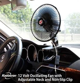 img 3 attached to 🌬️ Koolatron 12V Oscillating Fan: Adjustable Neck, Heavy-Duty Clip, Efficient Air Circulation for Car, SUV, Truck, RV, Boat
