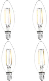 img 1 attached to HERO LED B10 DS 2W WW27 Candelabra Chandelier Equivalent