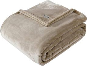 img 3 attached to Kenneth Cole New York Solid Collection: Ultra-Soft & Cozy Plush Fleece Blanket - Luxuriously Warm Bedding, King Size, Beige