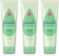 👶 johnson's baby creamy oil with aloe and vitamin e – moisturizing body lotion for delicate skin, hypoallergenic, paraben-free, phthalate-free, dye-free – 8 fl oz (pack of 3) logo