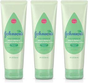 img 4 attached to 👶 Johnson's Baby Creamy Oil with Aloe and Vitamin E – Moisturizing Body Lotion for Delicate Skin, Hypoallergenic, Paraben-Free, Phthalate-Free, Dye-Free – 8 Fl Oz (Pack of 3)