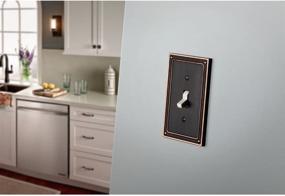 img 3 attached to Enhance your Décor with Franklin Brass Classic Beaded 🏺 Double Toggle Switch Wall Plate in Bronze with Copper Highlights