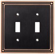 enhance your décor with franklin brass classic beaded 🏺 double toggle switch wall plate in bronze with copper highlights логотип